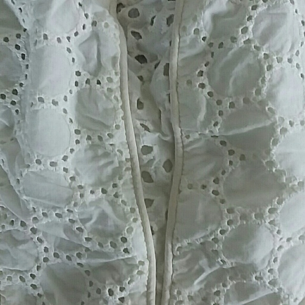 Kimchi Blue Lined Eyelet Strapless Dress Eggshell Size Medium - Picture 6 of 16
